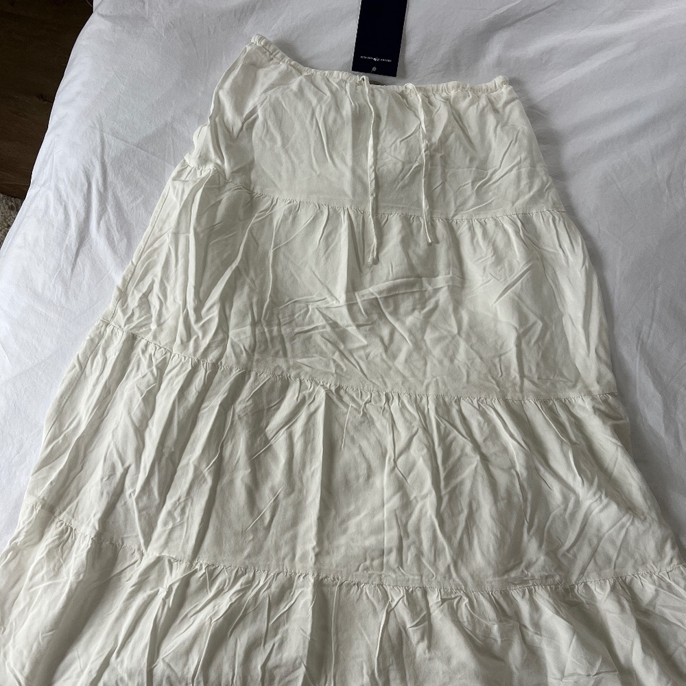 Brandy Melville Nadia White Tiered Skirt, NEW